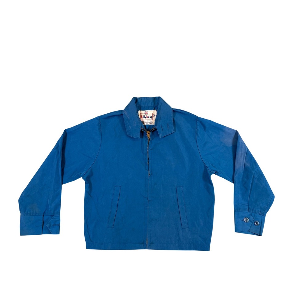 Vintage Billy Best Blue Zip Up Work Jacket Pima Cotton Made in Japan Size 8